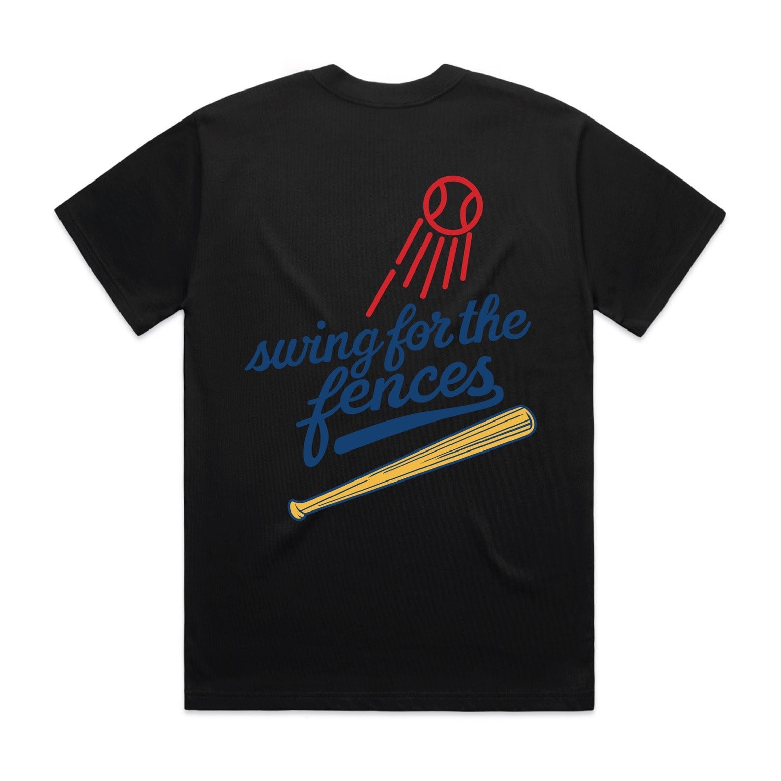 Swing for the Fences Baseball Tee Black